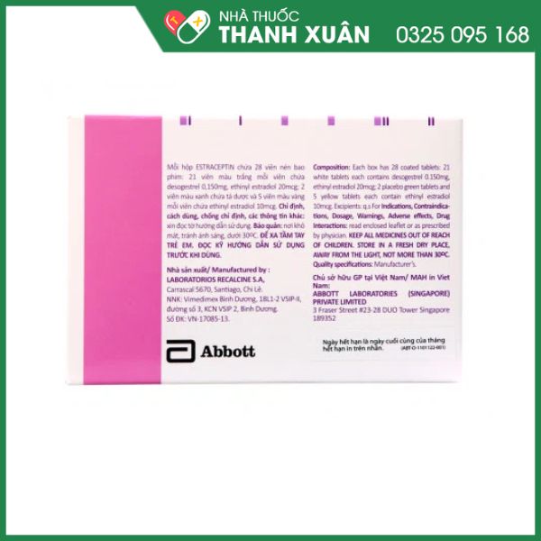 Estraceptin thuốc tránh thai hàng ngày